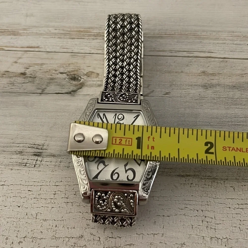 Lois Hill Swiss Made Tonneau Watch Woven Bracelet Ref LH-0071 5ATM